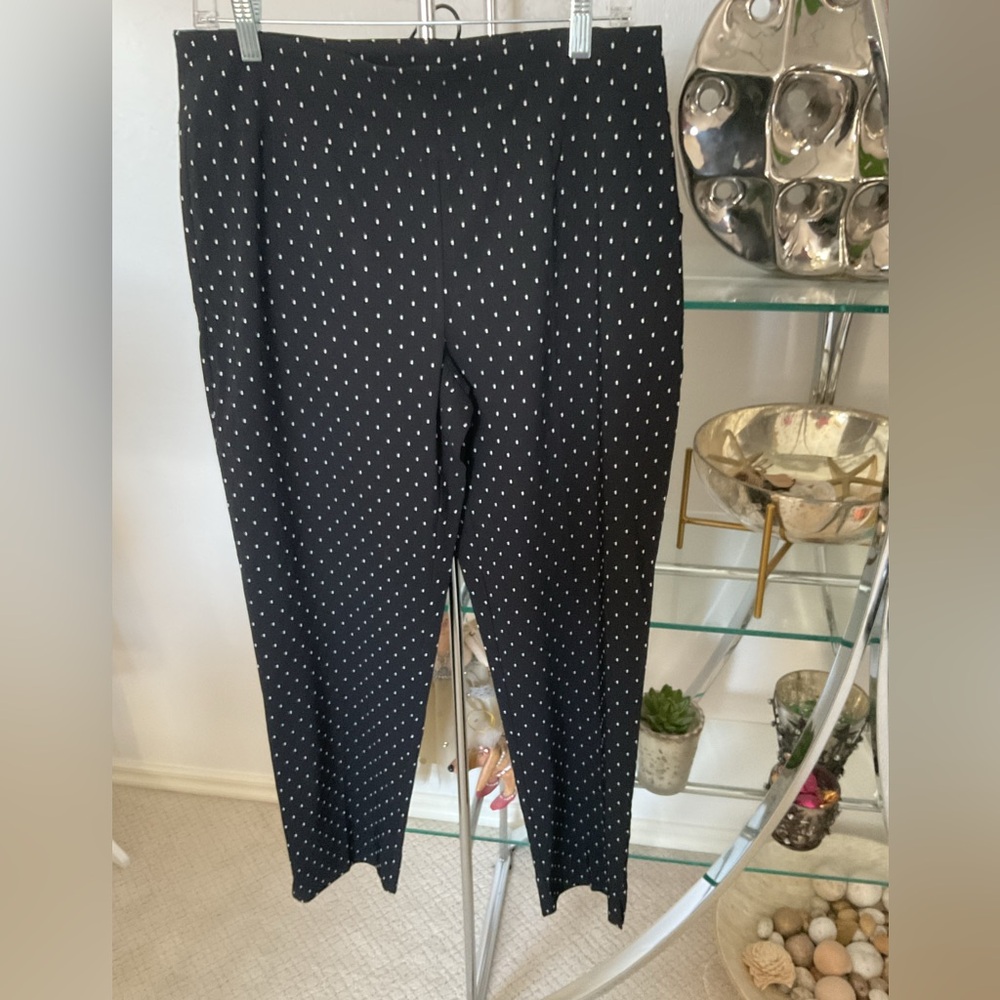 Zac & Rachel Black with White Dot Women's Pants lots of stretch.